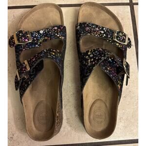 Wonder Nation Multicolor Adjustable Strap Two Buckle Sandals Size 8